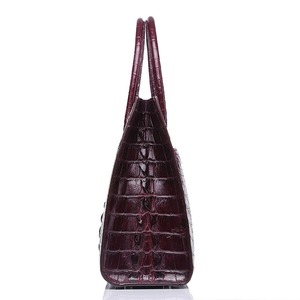 Sac en alligator en cuir véritable décontracté pour femmes Sac à poignée supérieure Sac cartable pour femmes Sac de grande capacité - Product Image 3