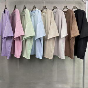 เสื้อยืดดิจิตอลพิมพ์ลาย 360GSM ผ่านกระบวนการฟอกสีแบบ Acid Wash ระบายอากาศได้ดี สไตล์สตรีทแวร์ สีดำซีดแบบโดนแดด ทรงโอเวอร์ไซส์ สำหรับผู้ชาย - Product Image 1