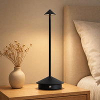 Lampe de table LED sans fil moderne, corps en aluminium, commande tactile, intensité réglable, batterie rechargeable, protection des yeux, écologique