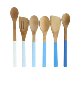 Cuchara de madera personalizada con mango de resina epoxi, juego de 8 piezas de diferentes colores, cubiertos artesanales, precio al por mayor - Product Image 4