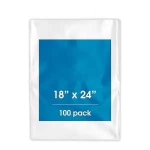 Bolsas de Plástico Transparente de <span class=keywords><strong>30x40</strong></span> Pulgadas, 1.6 Mil, Planas y Abiertas, Ideales para Fermentar Pan, Guardar Pósters, Pinturas y Dibujos, Empaque - Product Image 1