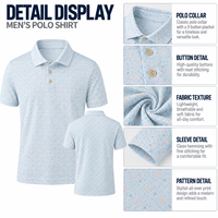Chemise de golf pour homme Firecracker, anti-plis, en jersey respirant et extensible, avec imprimé brodé, pour club de golf, resort et tenue décontractée, OEM