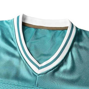 Camiseta de fútbol americano en blanco y personalizada, camiseta de práctica de panel de poliéster brillante de malla transpirable ropa de equipo de sublimación de alta calidad - Product Image 5