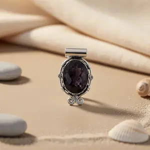 Plata 925 con Oro Rosa y Ónice para Regalo de Piedra Preciosa para Mujer, Nuevo Título: Ópalo Platino para Regalo de Piedra Preciosa para Mujer, Nuevo Título Religioso - Product Image 1