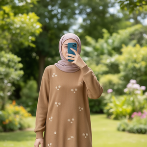 เสื้อถักลายวาฟเฟิลสำหรับผู้หญิง โดย ByMeldev Daissy - Product Image 3