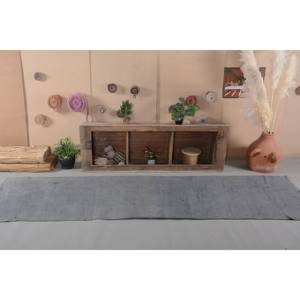 พรมตุรกีโบราณสีเทาแบบทันสมัยขนาด3.1 x 11.3ft พื้นที่ขนาดใหญ่แบบคลาสสิกสี่เหลี่ยมผืนผ้าวัสดุขนสัตว์สำหรับพรมห้องโถงห้อง - Product Image 1