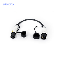 Adaptateur de charge pour véhicule électrique 32A, connecteur EV Type 2 vers Type 2, matériau PVC pour véhicules
