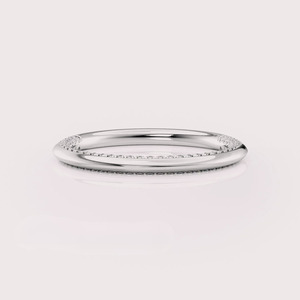 Bague demi-éternité en or rose/jaune et blanc 18 carats avec diamants ronds cultivés en laboratoire - Product Image 6