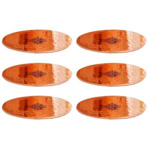 Sous-verre en cuivre pur martelé 8,89 cm marron pour décoration intérieure, cadeau ou promotion pour tasses en cuivre - Product Image 1