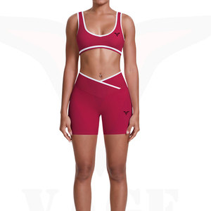 Ensemble de shorts de yoga pour femmes, design personnalisé, taille haute, tissu flexible, séchage rapide, confortables, pour studio de yoga et entraînement - Product Image 1