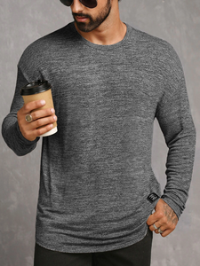 เสื้อยืดแขนยาวแฟชั่นสไตล์ไฮสตรีทใหม่สำหรับผู้ชาย ดีไซน์สวย ใส่สบาย คอกลม พรีเมียม ลำลอง - Product Image 6