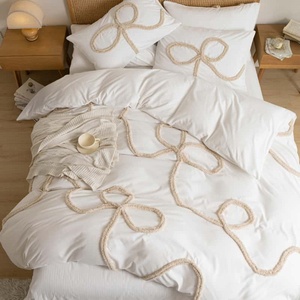 Đa-Màu Sắc Hiện Đại Vua Kích Thước Duvet Cover Set 3Pcs Trọng Lượng Nhẹ 100% Polyester Bộ Đồ Giường 2 Vỏ Gối Mềm Tufted Thiết Kế Chèn - Product Image 6