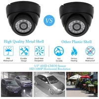 Caméra analogique 4-en-1 Starlight Night Vision IP66 étanche | Dôme métallique AHD 1080P | Microphone intégré pour l'enregistrement audio dans les bus, les écoles et les camions