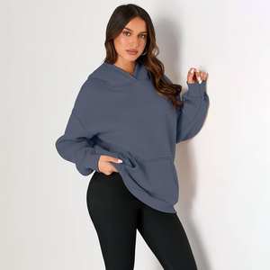 Nardon Apparel Custom Printed Logo <b>Women's</b> Oversize Pullover <b>Hoodies</b> 100% Cotton Breathable <b>Long</b> Streetwear 460GSM Heavyweight - Product Image 5