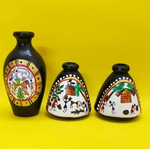 ชุดแจกันดินเผา3ชิ้นสำหรับทำดอกไม้หรือปลูกต้นไม้และการแสดงทางวัฒนธรรมอย่างหรูหราในห้องใดก็ได้ในราคาโรงงาน - Product Image 1