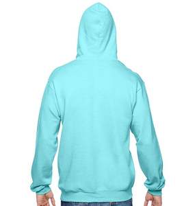 เสื้อฮู้ดเก็บความร้อนสีทึบสำหรับผู้ชายสำหรับฤดูหนาวสามารถปรับแต่งโลโก้ได้ - Product Image 1