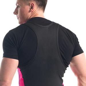 Costume d'haltérophilie tricoté respirant de haute qualité uniforme de lutte de dynamophilie pour hommes vêtements de sport Spandex/Polyester - Product Image 5