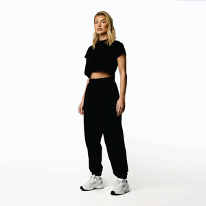 Otton 60% Polyester lastic uffs elaeled it stabellished it elaxed it oogger lack omen's racksuit ottottoms - Product Image 5