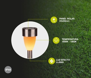 Niali IP44 1800K Lampada Solare a LED con Picchetto 1xAAA (GSC 201210014) - Product Image 3