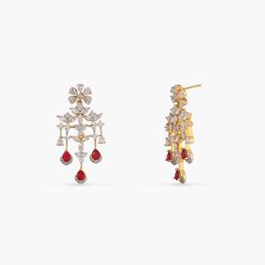 Ethnic Designer Indian Wedding Choker Necklace Dangle Earrings Zircon Stone <b>Red</b> 20 Carat 3mm Maangtika Set <b>Bracelet</b> Bridal Use - Product Image 5