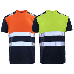 T-shirts de travail réfléchissants de sécurité haute visibilité pour hommes, T-shirt réfléchissant à séchage rapide - Product Image 1