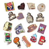 Broches en métal personnalisées en émail, badges mignons de dessins animés, badges à logo d'entreprise, broches fantaisie, cadeaux promotionnels en gros