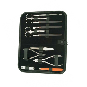 Kit professionnel de pédicure/manucure de 11 pièces ensemble d'instruments de soins de beauté avec pochette à fermeture éclair en cuir Pu - Product Image 6