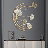 Décoration murale moderne en métal en forme de feuille de Ginkgo pour mariage, anniversaire, Diwali, maison, bureau, salle à manger, couleur personnalisée, taille personnalisée