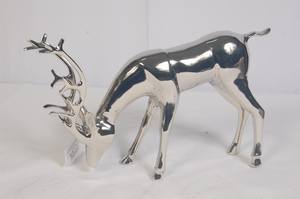 Escultura de latón metálico Fundición Acabado brillante Adorno de Reno de metal Centro de mesa de latón macizo Uso de artículos para el hogar y el hotel - Product Image 6