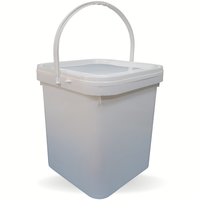 Seau carré de qualité alimentaire de 5 gallons, seau et couvercle en plastique pour le Transport du tabac alimentaire IML OEM emballage personnalisé