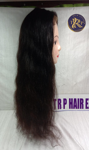 Pelucas de Cabello Humano Indio Negro 100% Natural, Cortas y Largas, Cabello Virgen Remy Sin Procesar, Doble Trama, Frente de Encaje para Mujer - Product Image 5