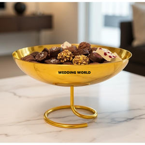 Table Decorative Metal <b>Chocolate</b> Bowl Silver Plated Designer Sweet Bowl Customized Size <b>Fancy</b> new Metal <b>Chocolate</b> Bowl - Product Image 4