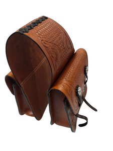 กระเป๋าทรงอานม้าหนังแท้สำหรับขี่ม้าอุปกรณ์สำหรับขี่ม้าแบบตะวันตก - Product Image 2