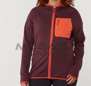 Sudaderas con capucha de lana de algodón pesado con estampado personalizado para mujer, sudaderas con capucha de lana con cremallera completa de talla grande Otero para mujer con MOQ bajo - Product Image 4