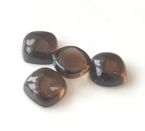 Vente en gros de cabochon coussin en quartz fumé naturel 4mm-40mm dos plat en vrac pierre précieuse marron fabrication de bijoux jeu de couleur - Product Image 2