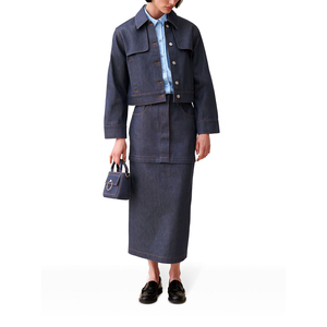 Veste en jean automne-hiver pour femmes manteau à boutons à carreaux à manches longues vêtements de dame en nylon coton prix approprié pakistan personnalisé OEM - Product Image 5