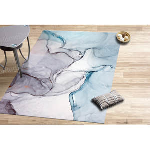 <b>Blue</b> and Purple Marble <b>Rugs</b>, Modern Printed <b>Rug</b> for <b>Bedroom</b>,With Pile Soft <b>Rug</b> - Product Image 1