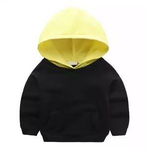 Vente en gros de sweats à capuche avec logo personnalisé de haute qualité pour enfants pullover uni en éponge vierge imprimé pour bébés enfants garçons - Product Image 4