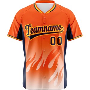 Chemise à boutons personnalisée maille à séchage rapide respirante Tackle Twill Letters Youth USA Baseball Jersey brodé Team Sportswear - Product Image 3