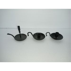 Candelabro Decorativo de Hierro Fundido Negro al por Mayor | Porta Candelabros Cónico de Metal con Mango, Hierro Forjado a Mano, Accesorios de Decoración para el Hogar - Product Image 1