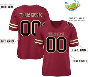 เสื้อเจอร์ซีย์ฟุตบอลอเมริกันเสื้อกีฬาผ้าโพลีเอสเตอร์ตาข่ายแห้งเร็วเสื้อทีมโลโก้หมายเลขชื่อระเหิด - Product Image 4