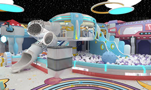 Ensemble <span class=keywords><strong>d</strong></span>'équipements de jeu doux Yideli pour aire de jeux intérieure, thème espace interstellaire, <span class=keywords><strong>avec</strong></span> toboggan, château gonflable, <span class=keywords><strong>piscine</strong></span> à balles et bac à sable, 1 an - Product Image 2