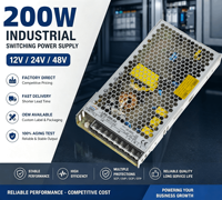 Alimentation à découpage ultra-mince LRS-200 5V 12V 24V 36V 48V, convertisseur AC/DC industriel 200W SMPS pour automatisation, LED, CNC