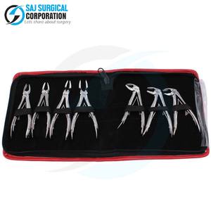 Juego de 7 Uds. De fórceps dentales de ortodoncia de alta calidad, potencia Manual de acero inoxidable, certificado CE para extracción de soporte quirúrgico SAJ - Product Image 1