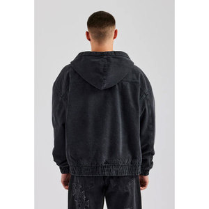 Vestes en jean 100% coton pour hommes, décontractées, couleur unie, poche, style masculin, vêtements de haute qualité, vestes en jean pour hommes - Product Image 6