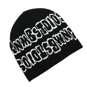 Offre Spéciale professionnel nouveau Style unisexe tricoté personnalisé hiver chapeaux Jacquard partout impression Logo Beanie chapeaux - Product Image 4