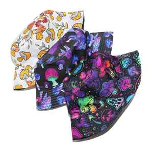 Solid International Adjustable Heat Transfer Printed 100% Cotton Wide Brim <b>Folding</b> <b>Bucket</b> Hat For Fishing & Outdoor Activities - Product Image 5