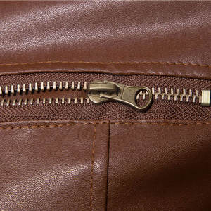 Veste d'hiver en cuir véritable pour hommes avec fermeture à glissière Fashion Canvas Service OEM disponible - Product Image 6