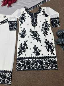 Lễ hội phong cách mặc bông kurti với hoa văn hình học hợp thời trang và công việc bằng đá tuyệt đẹp - Product Image 2
