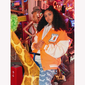 Chaqueta Varsity Personalizada Extra Grande, Chaqueta Bomber de Béisbol, Cuerpo y Mangas de Lana Transpirable - Product Image 5